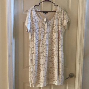 Cream/tan lace dress with tags